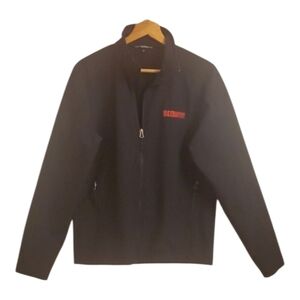 Benihana Red Logo Port Authority Jacket Mens Sz Small S BLACK Fleece Interior